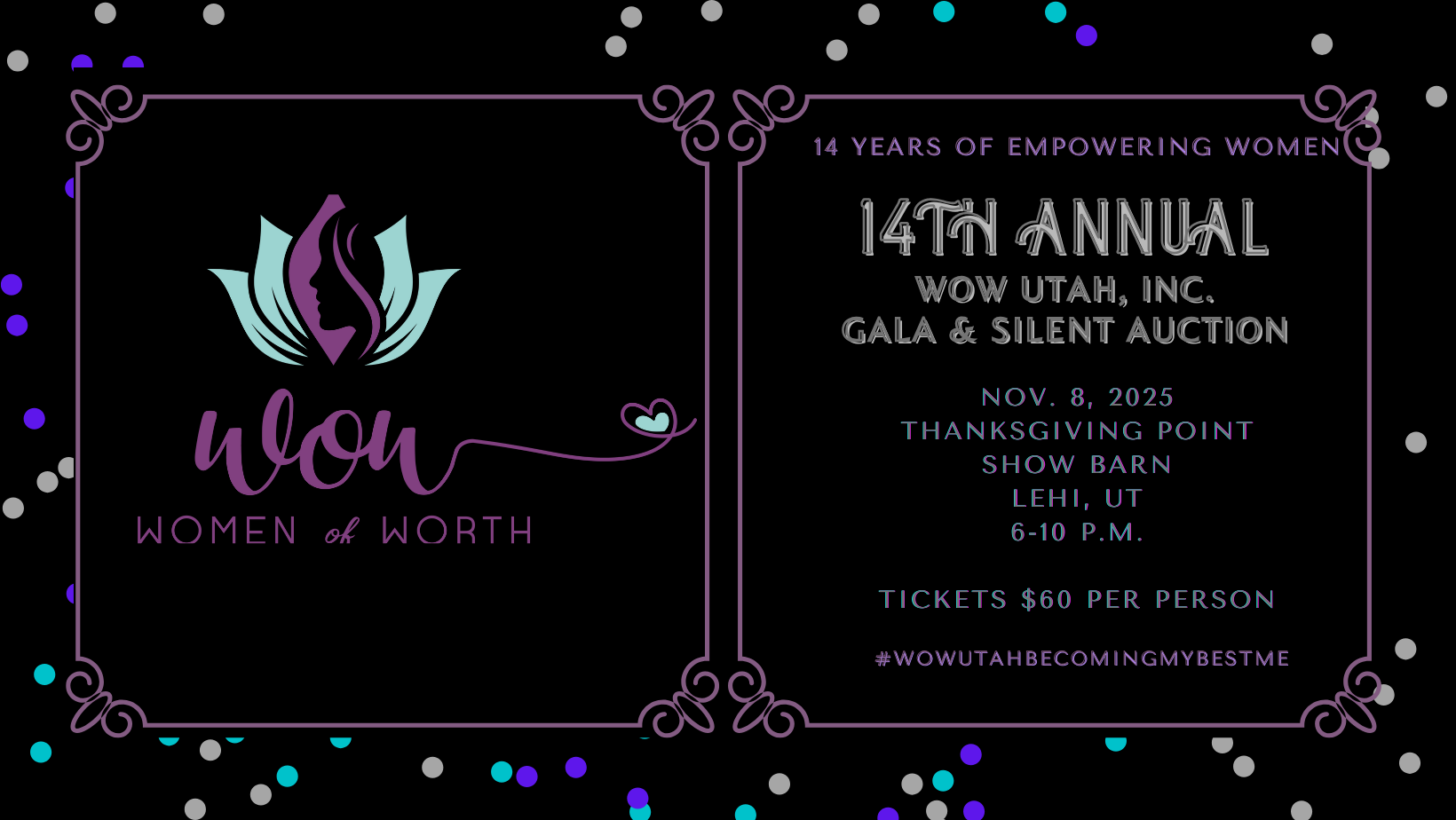 14th Annual WoW Utah Gala & Silent Auction, Nov. 8, 2025